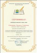 Сертификат о представлении опыта работы на ГМО "Талантливый дошкольник - путь к успеху", 2020 год